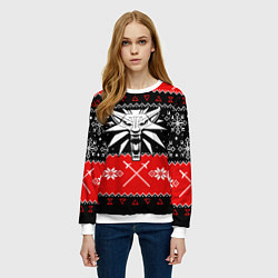 Свитшот женский The Witcher christmas sweater, цвет: 3D-белый — фото 2