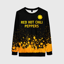 Свитшот женский Red Hot Chili Peppers - gold gradient посередине, цвет: 3D-черный