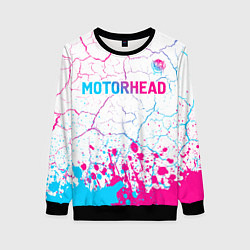 Женский свитшот Motorhead neon gradient style посередине