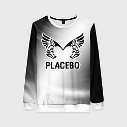 Женский свитшот Placebo glitch на светлом фоне