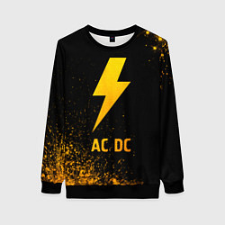 Женский свитшот AC DC - gold gradient