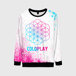 Женский свитшот Coldplay neon gradient style