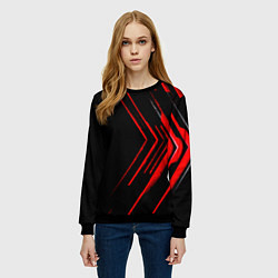 Свитшот женский Красные стрелки, цвет: 3D-черный — фото 2