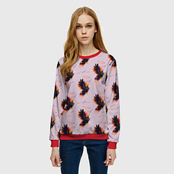 Свитшот женский Орел и линии, цвет: 3D-красный — фото 2