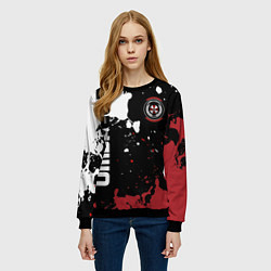 Свитшот женский Umbrella Security на спортивном красно бело чёрном, цвет: 3D-черный — фото 2