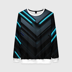 Женский свитшот Черный и синий фон с абстракцией