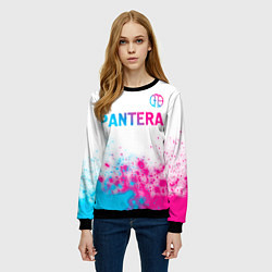 Свитшот женский Pantera neon gradient style посередине, цвет: 3D-черный — фото 2