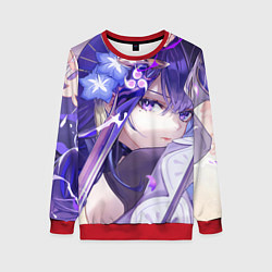 Свитшот женский Genshin Impact Райден, цвет: 3D-красный