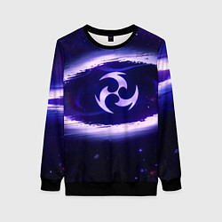 Свитшот женский Genshin Impact Raiden sign, цвет: 3D-черный