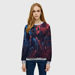 Свитшот женский Удивительный цифровой цирк, цвет: 3D-меланж — фото 2