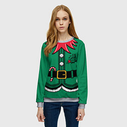 Свитшот женский Костюм Гринча, цвет: 3D-меланж — фото 2