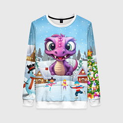 Женский свитшот Милый маленький дракон 2024