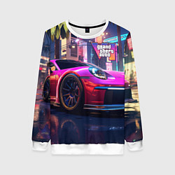 Свитшот женский GTA 6 auto, цвет: 3D-белый