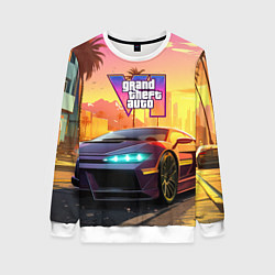 Свитшот женский Auto GTA 6, цвет: 3D-белый