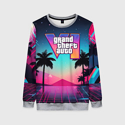 Женский свитшот GTA 6 summer abstract