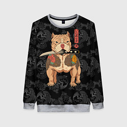 Женский свитшот Питбуль якудза