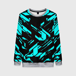 Свитшот женский Айзек стиль неоновый броня, цвет: 3D-меланж