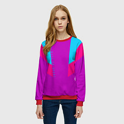 Свитшот женский Always in sports сиреньевый, цвет: 3D-красный — фото 2