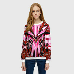 Свитшот женский Розовый кибер доспех, цвет: 3D-белый — фото 2