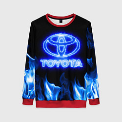 Свитшот женский Toyota neon fire, цвет: 3D-красный