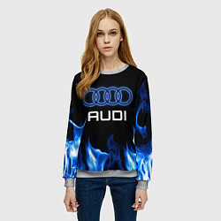 Свитшот женский Audi neon art, цвет: 3D-меланж — фото 2