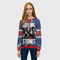 Свитшот женский Rolling Stones - Great britain, цвет: 3D-красный — фото 2