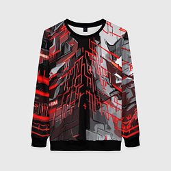 Женский свитшот Металл и красные линии