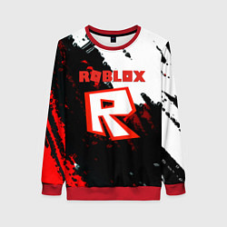 Женский свитшот Roblox logo краски мобайл гейм