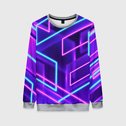 Свитшот женский Neon Geometric, цвет: 3D-меланж