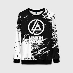 Свитшот женский Linkin park logo краски текстура, цвет: 3D-черный