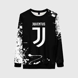 Свитшот женский Juventus краски белые, цвет: 3D-черный