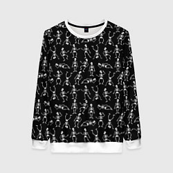 Женский свитшот Паттерн скелеты