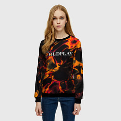 Свитшот женский Coldplay red lava, цвет: 3D-черный — фото 2
