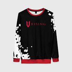 Свитшот женский V Rising краски, цвет: 3D-красный