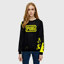 Свитшот женский Pubg краски абстракция, цвет: 3D-черный — фото 2