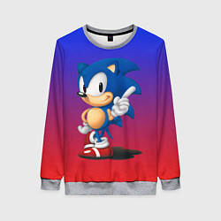Свитшот женский Пресонаж Соник, цвет: 3D-меланж