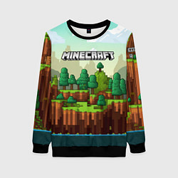 Женский свитшот Minecraft logo квадратный мир