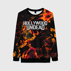 Женский свитшот Hollywood Undead red lava