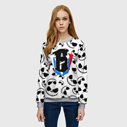 Свитшот женский Rainbow six монстр хэллоуин, цвет: 3D-меланж — фото 2