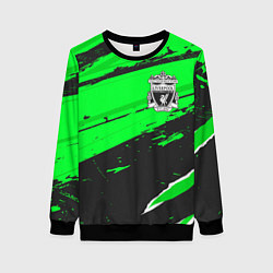 Свитшот женский Liverpool sport green, цвет: 3D-черный