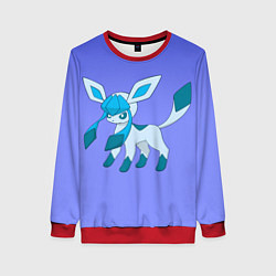 Свитшот женский Glaceon Pokemon, цвет: 3D-красный