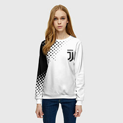 Свитшот женский Juventus sport black geometry, цвет: 3D-белый — фото 2