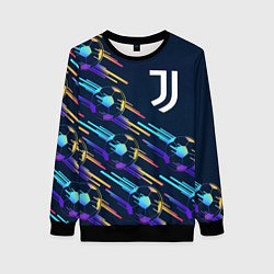 Свитшот женский Juventus градиентные мячи, цвет: 3D-черный