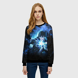 Свитшот женский Юкио - Синий экзорцист, цвет: 3D-черный — фото 2