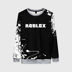Свитшот женский Roblox текстура краски белые, цвет: 3D-меланж