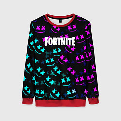 Свитшот женский Marshmello neon fortnite, цвет: 3D-красный