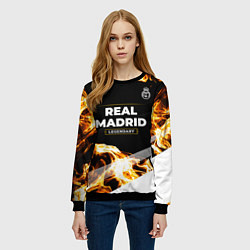 Свитшот женский Real Madrid legendary sport fire, цвет: 3D-черный — фото 2