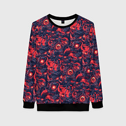 Женский свитшот Монстры паттерн