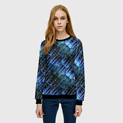Свитшот женский Искры за стеклянной мозаикой, цвет: 3D-черный — фото 2