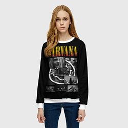 Свитшот женский Nirvana forever, цвет: 3D-белый — фото 2